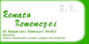renato kemenczei business card