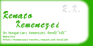 renato kemenczei business card